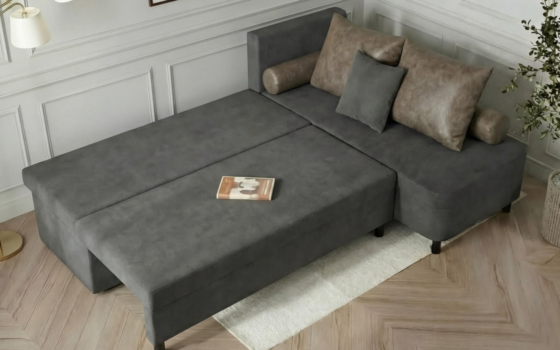 Coltar extensibil Delano Prime, gri + maro  5